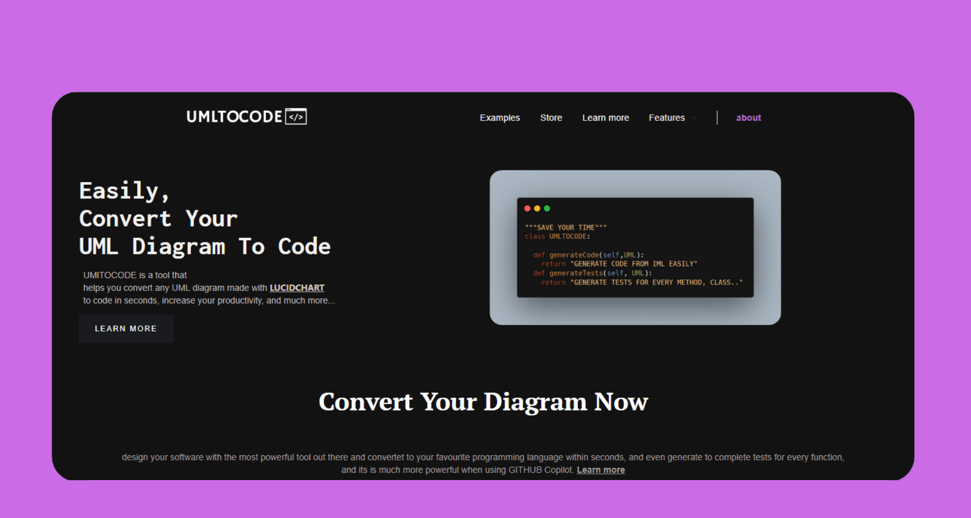 UML TO CODE screenshot 1